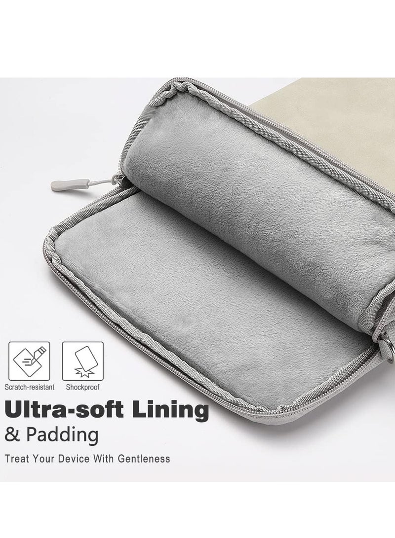 Fanski 12-13 Inch Tablet Sleeve Bag, Carrying Bag Compatible with 13" MacBook Air/Pro M1/M2, iPad Pro 12,9, Surface Pro 3/4/5/6/2017 12.3", Protective with Pocket, Light Gray - Image 4