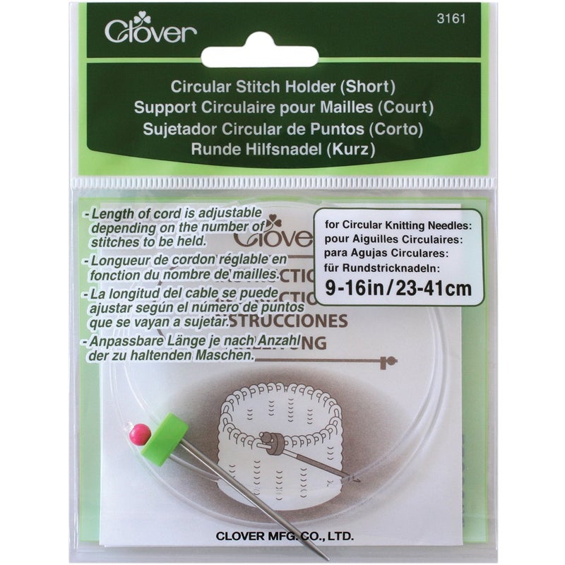 Clover 3161 Circular Short Stitch Holder 9 to 16Inch Green