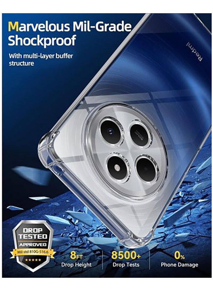 جراب شفاف ومضاد للصدمات لهاتف شاومي ريدمي 14 سي Xiaomi Redmi 14C (4G) & 14R & POCO C75 - Image 3