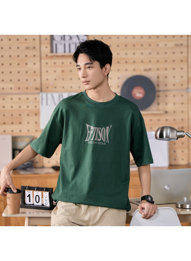 EPTISON Fashion Printed Cotton T-shirt Men's Summer Casual Loose Fit Couple Tee Youth Basic Top - Image 3