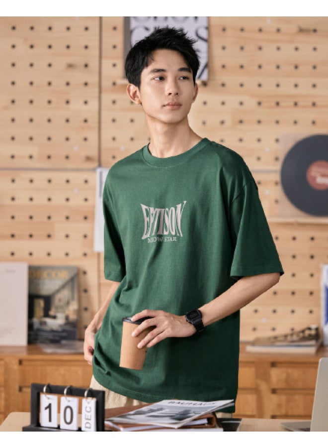 EPTISON Fashion Printed Cotton T-shirt Men's Summer Casual Loose Fit Couple Tee Youth Basic Top - Image 1