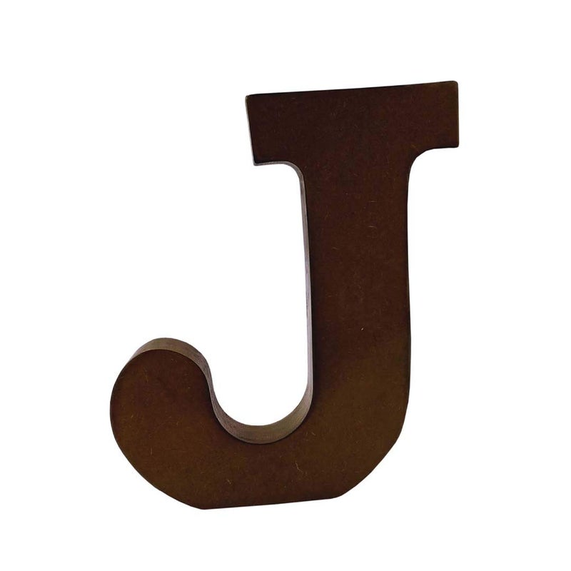 AKDAMA Wooden J Letter- English Upper Case Alphabets Cutouts for Art and Craft Work (J_Brown_15x2.5 cm) - Image 2