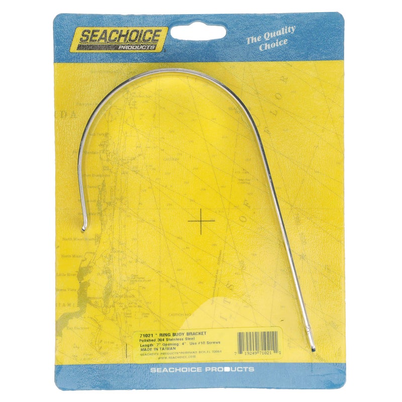 Seachoice Ring Buoy Bracket, Polished 304 Stainless Steel, 4 in. Opening - Image 5