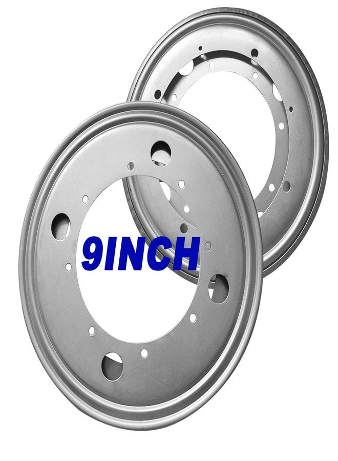 Evadow 2Pack Lazy Susan Hardware, 9" Rotating Bearing Plate 5/16” Thick, 750lbs Lazy Susan Turntable Swivel Base for Rotating Table, Serving Tray, Kitchen Storage, Book Rack, Corner Shelves, Dollhouse - Image 1