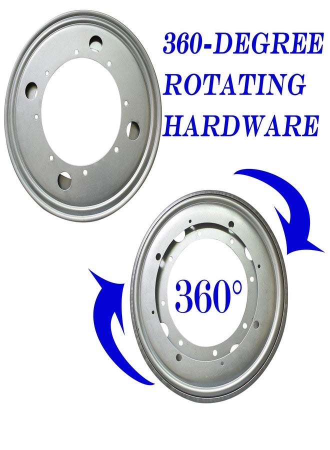 Evadow 2Pack Lazy Susan Hardware, 9" Rotating Bearing Plate 5/16” Thick, 750lbs Lazy Susan Turntable Swivel Base for Rotating Table, Serving Tray, Kitchen Storage, Book Rack, Corner Shelves, Dollhouse - Image 3
