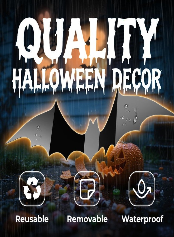 CLEANGOR 140Pcs Bats Halloween Decor, Spooky Halloween Party Supplies Stickers, 3D Bats Wall Decal, Cute Halloween Decorations Indoor for Bedroom, Bathroom, Home, Door, Window, Office - Image 4