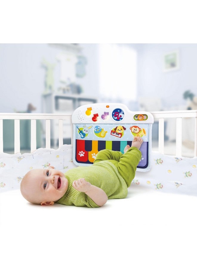 Winfun Animal Friends Infant Soft Crib Piano Musical Toy for Newborns (0+ Months) 3 Play Modes, 5 Colorful Keys & Animal Sounds, Tummy Time & Sit-Up Play, Promotes Sensory & Cognitive Development - Image 2