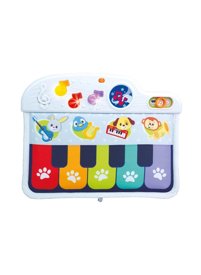 Winfun Animal Friends Infant Soft Crib Piano Musical Toy for Newborns (0+ Months) 3 Play Modes, 5 Colorful Keys & Animal Sounds, Tummy Time & Sit-Up Play, Promotes Sensory & Cognitive Development - Image 1