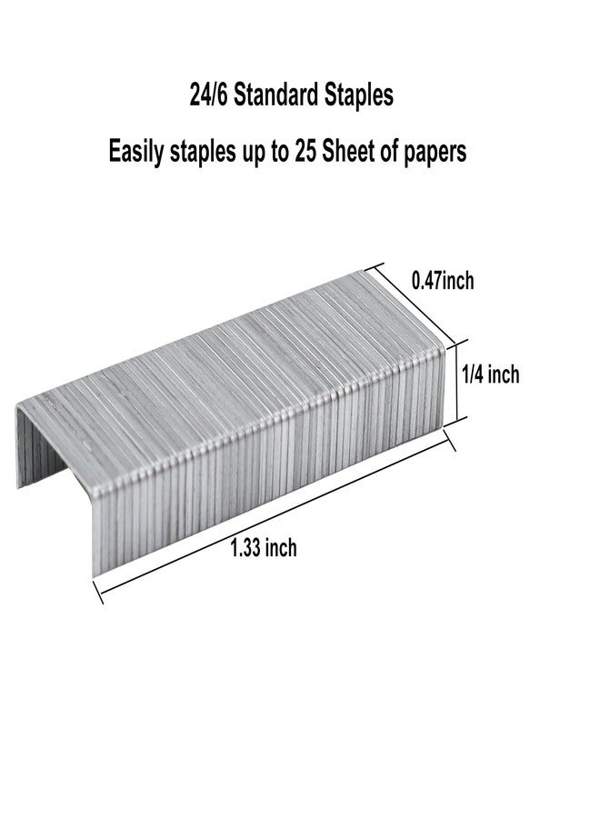Aacehlh 10000pcs 24/6 Standard Staples, ¼ Inch Length, Silver or Gray, Fit Most Standard Desktop Staplers - Image 3