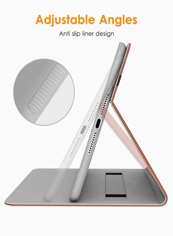 DTTO for iPad Mini 4 Case, Premium Leather Folio Stand Cover Case with Multi-Angle Viewing and Auto Wake-Sleep Function, Front Pocket for iPad Mini 4 - Brown - Image 3