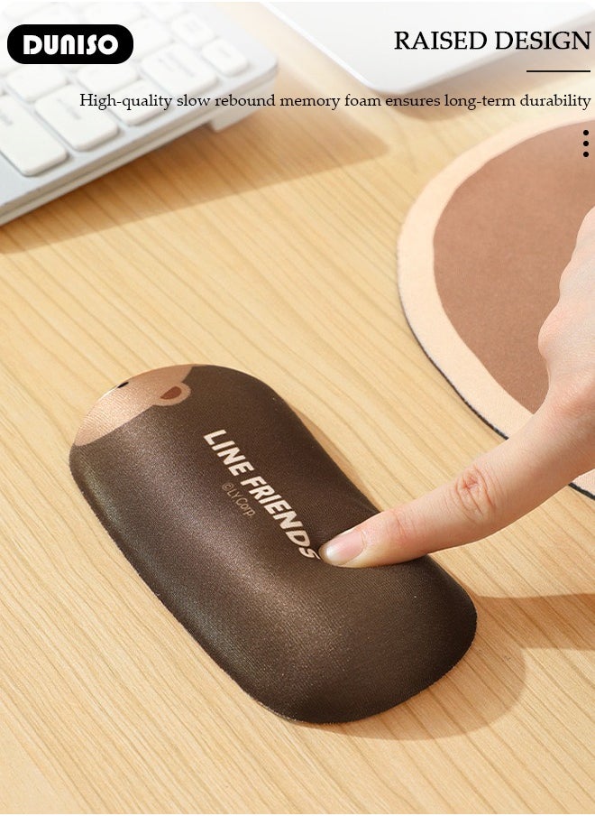 DUNISO - Superfine Fiber Soft Memory Foam Ergonomic Mouse Pad with Wrist Rest Support, Comfortable Large Mouse pad with Non-Slip Base for Pain Relief Computer, Laptop, Gaming, Office, Etc (Navy Blue) - Image 1