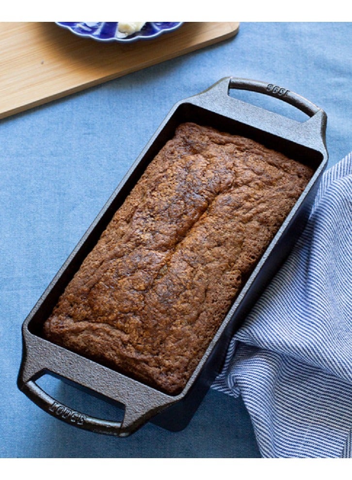 Lodge heating dual handle cast iron loaf pan - Image 1