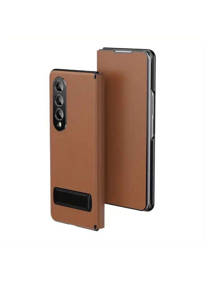 Light Blue Flip Fold Phone Case with Stand for Galaxy Z Fold 4 - Image 5