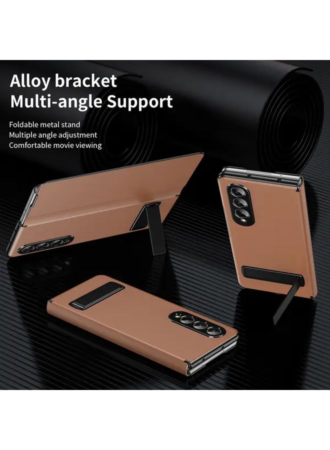Light Blue Flip Fold Phone Case with Stand for Galaxy Z Fold 4 - Image 1