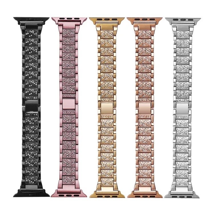 Bluejw Women's Luxury Diamond Bracelet Strap for Apple Watch 38mm 42mm – Adjustable Stainless Steel Replacement Watch Band - Image 2