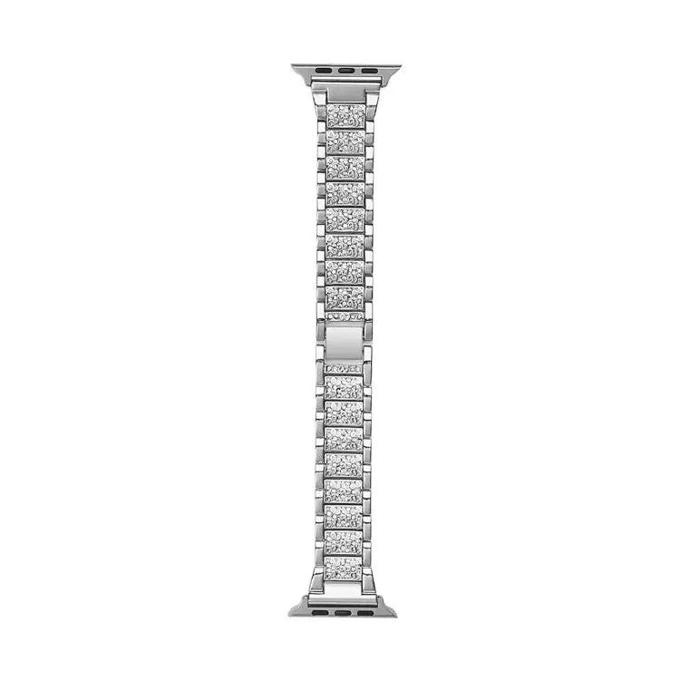 Bluejw Women's Luxury Diamond Bracelet Strap for Apple Watch 38mm 42mm – Adjustable Stainless Steel Replacement Watch Band - Image 1