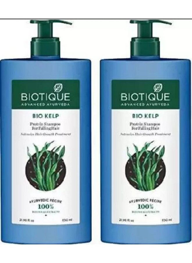 Biotique - Bio Kelp Shampoo For Falling Hair Combo Pack Of 2 Each 650Ml (1.3 L) - Image 1