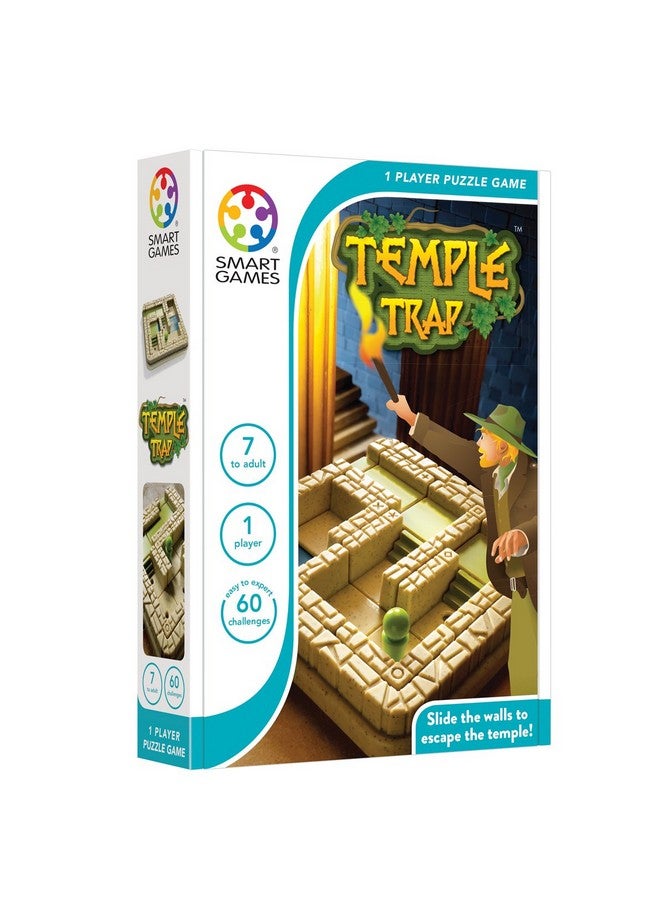 SmartGames Temple Trap Cognitive Skill-Building Travel Game With Portable Case Featuring 60 Challenges For Ages 7 - Adult - Image 2
