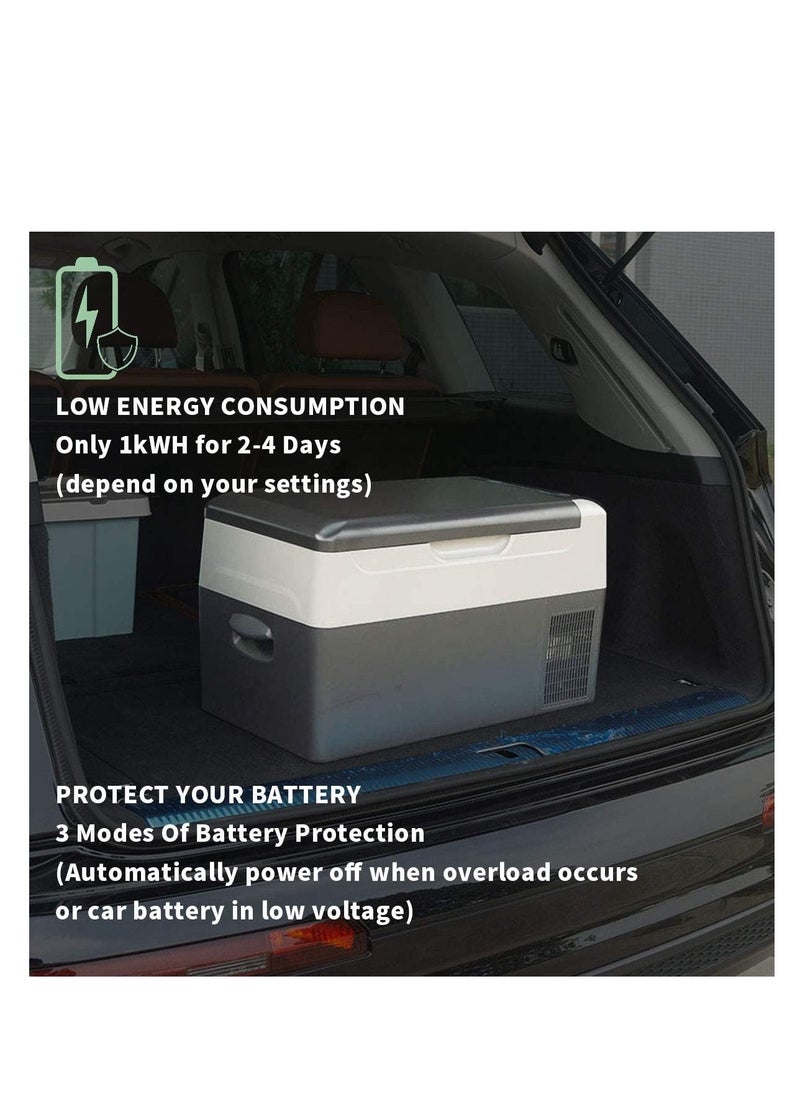 Alpicool - Car Fridge 22 Litre Mini Fridge 12/24v Car Refrigerator Portable Camping Fridge Freezer Truck Electric Cool Box for Campervan RV Boat Travel Picnic,-20℃ to 20 ℃/Low Consumption - Image 1