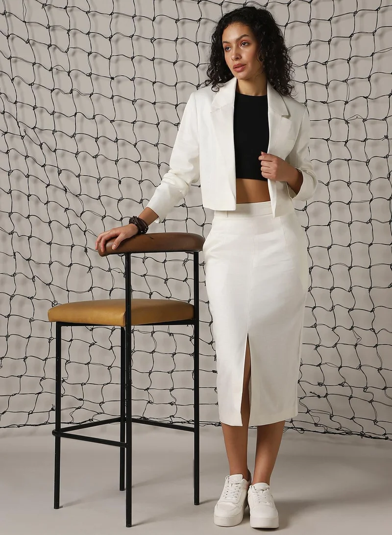 هوبرهولمي بليزر نسائي فضفاض قطن مارشميلو سادة