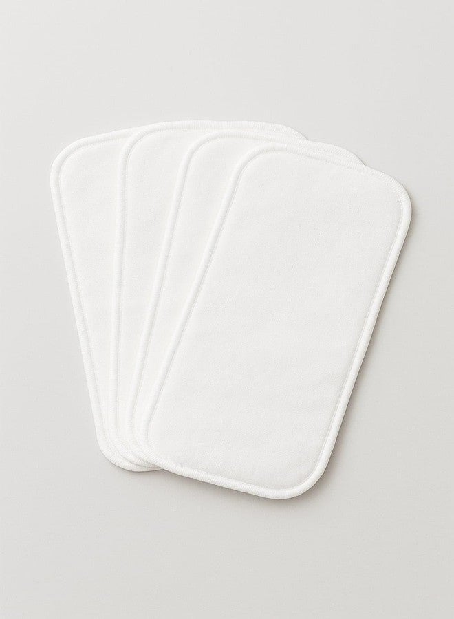 Kritiu 4-Layer Booster Pads for Cloth Diaper | High Absorbent 4 Layer Washable and Reusable Cloth Diapers Insert pad For Babies | Pack Of 4 (White) - Image 1