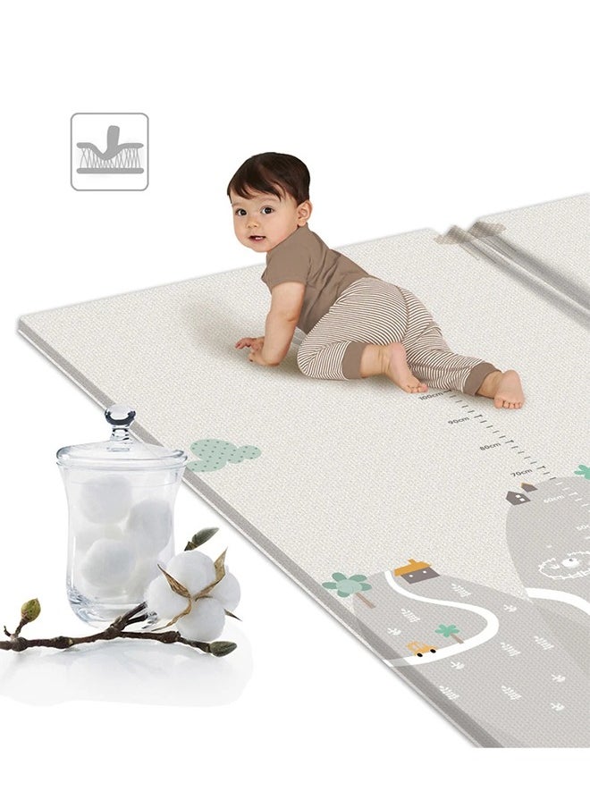 Generic - Double-Sided Large Baby Carpet Waterproof Baby Play Mat Educational Baby Activity Carpet Non-Toxic Foldable Soft Washable Easy To Store For Toys, Puzzles, Crawling, Games 78*70 Inches - Image 1