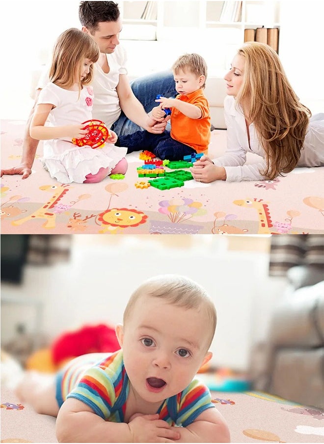Generic - Double-Sided Large Baby Carpet Waterproof Baby Play Mat Educational Baby Activity Carpet Non-Toxic Foldable Soft Washable Easy To Store For Toys, Puzzles, Crawling, Games 78*70 Inches - Image 1