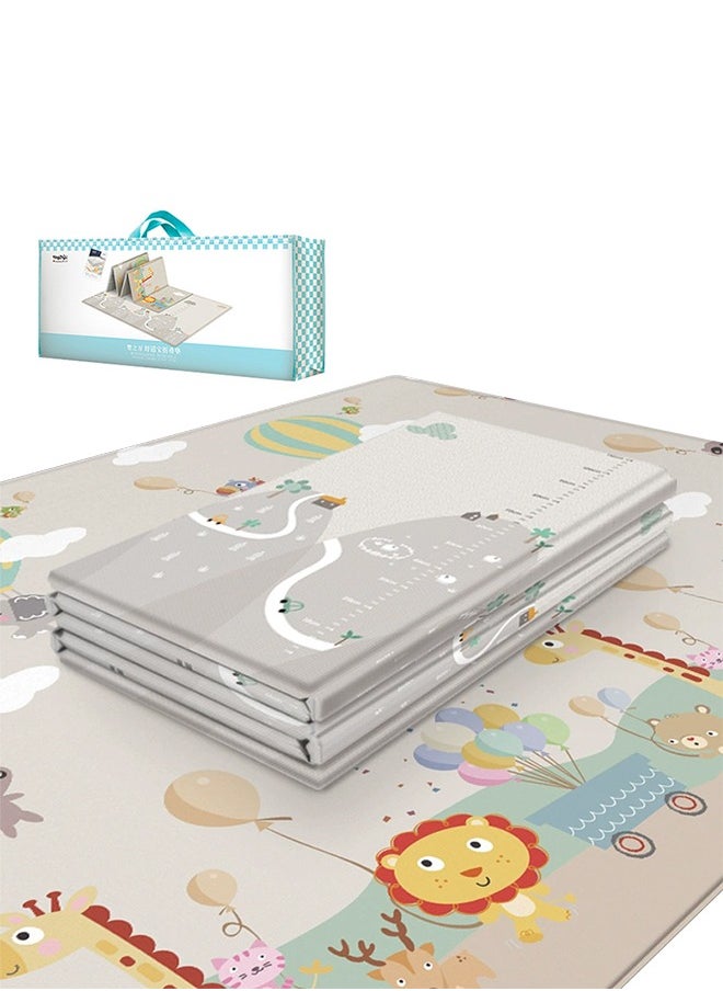 Generic - Double-Sided Large Baby Carpet Waterproof Baby Play Mat Educational Baby Activity Carpet Non-Toxic Foldable Soft Washable Easy To Store For Toys, Puzzles, Crawling, Games 78*70 Inches - Image 1