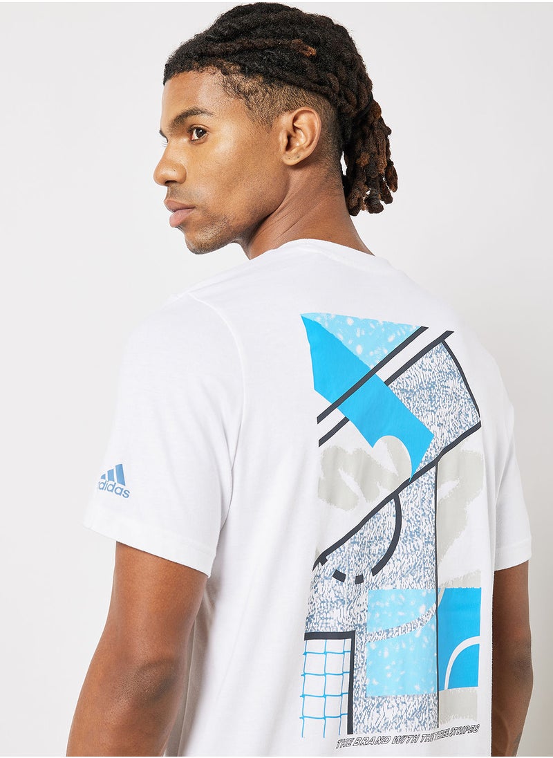 Adidas - Art of Sport Collage Graphic T-Shirt - Image 1
