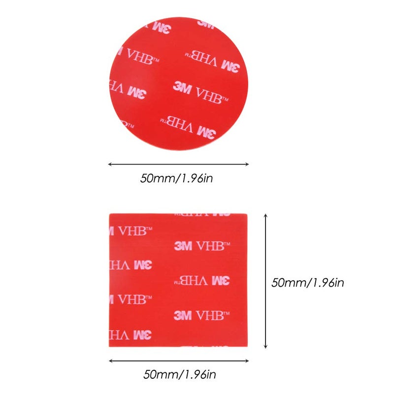 DanziX 12 PCS 3M Double Sided Foam Adhesive Tape Pads, Round and Square VHB Sticky Pads Replacement Mounting Tape - Image 2