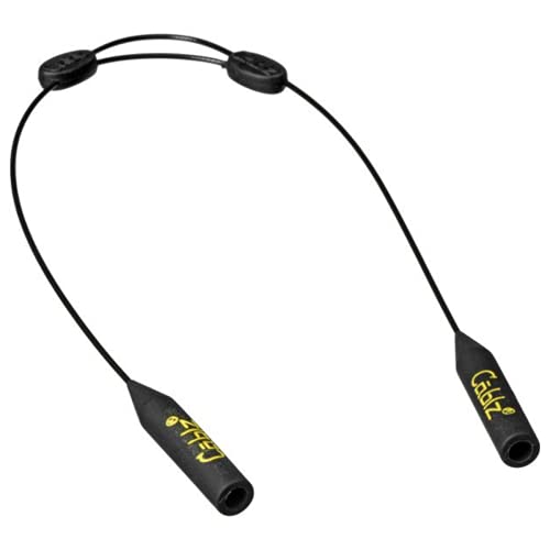 Cablz Zipz Adjustable Eyewear Retainer | Adjustable, Lightweight, Low Profile, Off-The-Neck Eyewear Retainer Strap | Black | 16" w/Regular Tip - Image 1