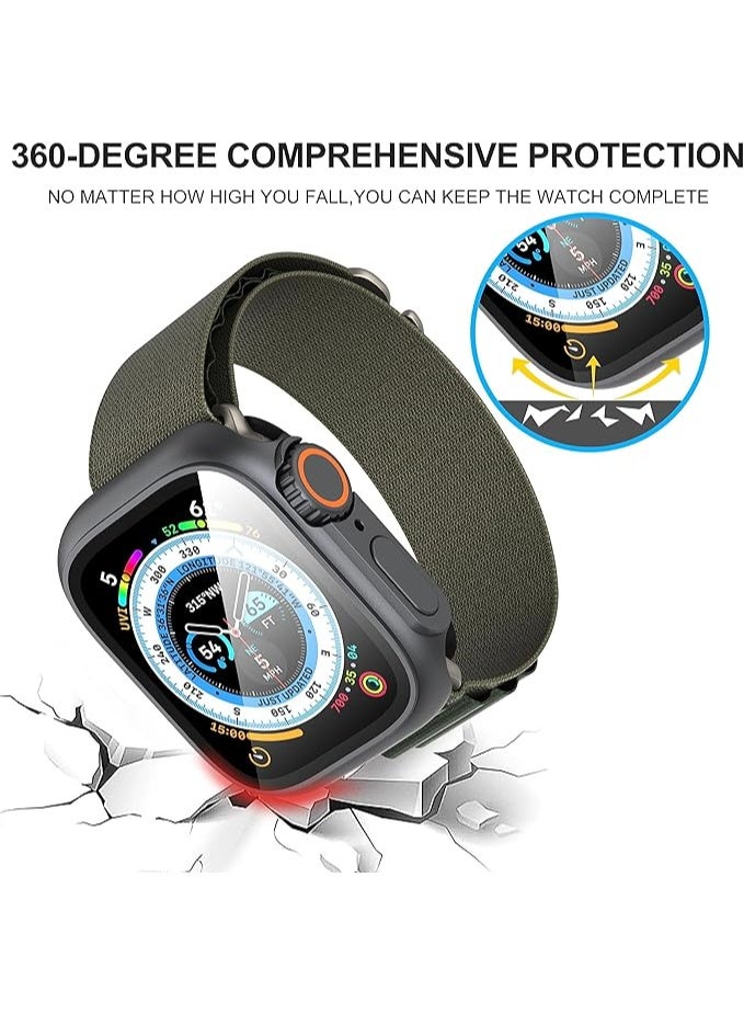 Screen Protector Case for Apple Watch 44mm – [Looks Like Ultra Design] Built-in Tempered Glass Unique Protective Cover Compatible with iWatch Series 6/5/4/SE/SE2 (Titanium) - Image 5