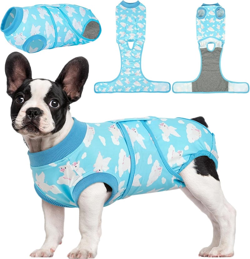 Kuoser Recovery Suit for Dogs Cats After Surgery, Professional Pet Recovery Shirt Dog Abdominal Wounds Bandages, Substitute E-Collar & Cone,Prevent Licking Dog Onesies Pet Surgery Recovery Suit - Image 1