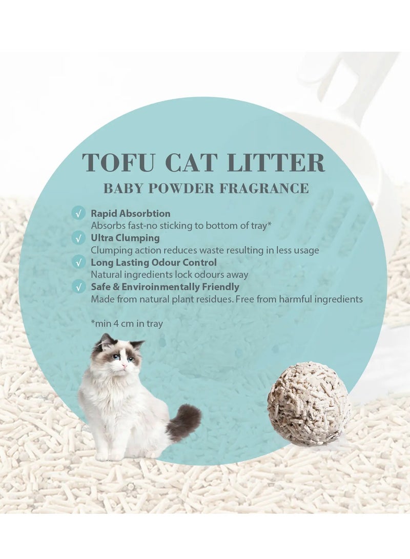 Bioline Tofu Cat Litter 7L - Baby Powder Fragrance - Image 3