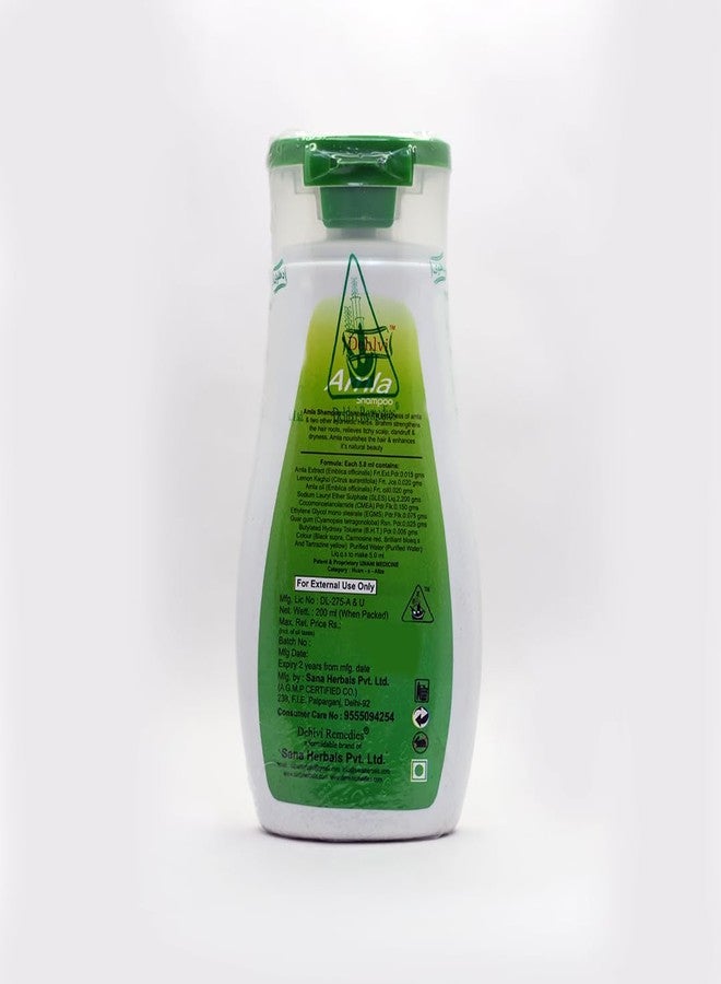 Dehlvi Amla Shampoo with Amla, Lemon, Heena & Almond | Gently Cleanses Scalp, Strengthens Hair Roots & Adds Natural Shine | For All Hair Types | Pack of 2 Bottles of 200ml Each - Image 3