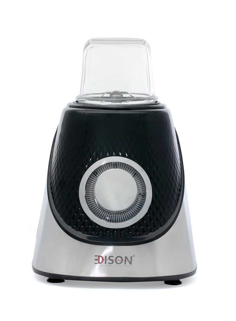 Edison Electric Blender Grinder, 1.5L, 400W, 2 Speeds, - Black - Image 3