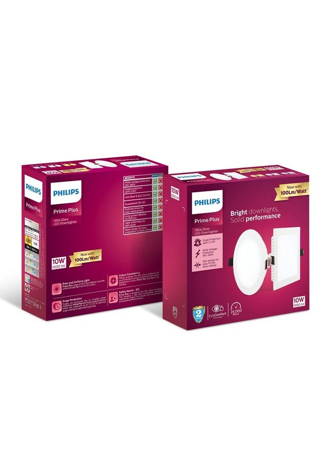 PHILIPS 10W Round AP Plus UltraGlow LED DL Recessed LED Panel Ceiling Light (Pack of 1,Warm White) - Image 4