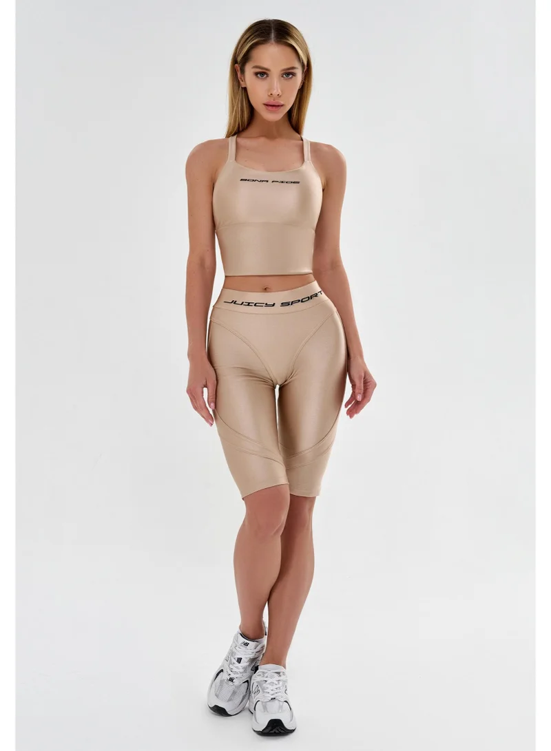 Bona Fide Juicy Nude Juicy High Waist Gym Shorts for Women for Women | Best Price UAE