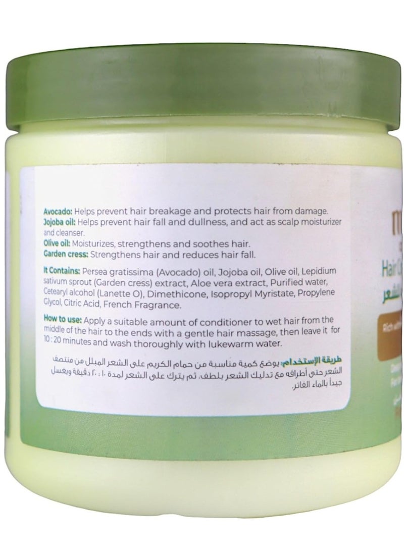 Melano Pharma Hair Conditioner Cream With Avocado And Jojoba And Olive 500 g - Image 2