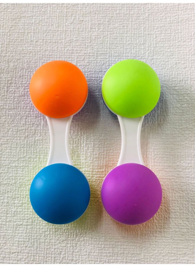 Baby Rattle Teeth Gel Toy Set Newborn Hand Rattle Gift Box 0-1 Year Old Molar Bite Boiled Bell-Specifications:Two-headed Bell (Morandi Color) Independent Bag - Image 1