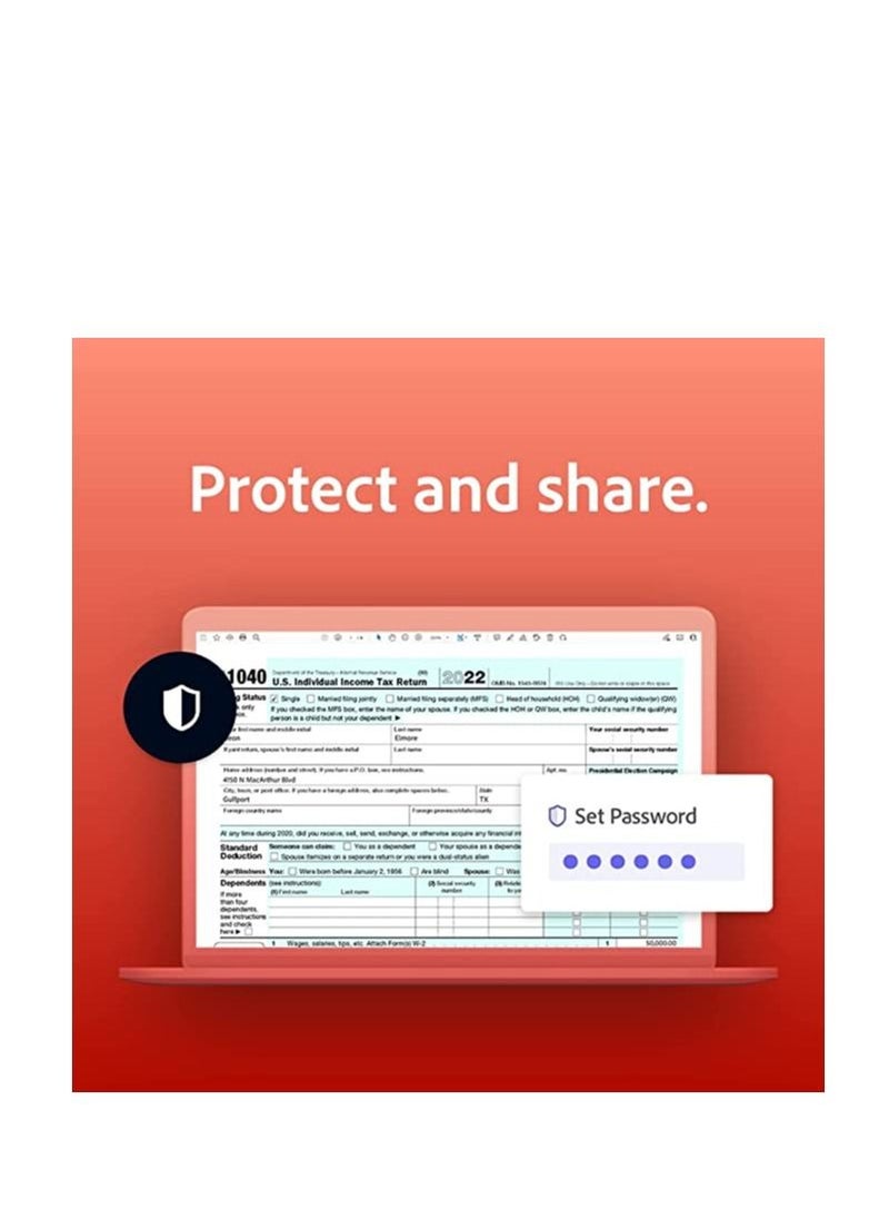 Adobe - Adobe Acrobat Pro 2023 PDF'S Editing and  with Document Cloud services Software 24-Subscription Pc For Windows - Image 1