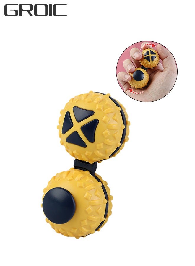 GROIC 2 in 1 Conjoined Massage Ball, Decompression Massage Ball, Decompression Spinning Toy, Hand Exercise Ball Acupuncture Point Massager for Massaging Hands Shoulders and Neck - Image 1