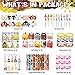 DMIGHT Farm Animals Birthday Party Favors Set 82 PCS Barnyard Animal Masks Sticker Keychains Straw Slap wristbands Rubber Pigs Gift for Kids Birthday Party Baby Shower Goodie Bag Filles Supplies - Image 4