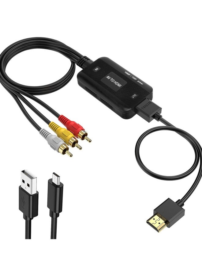 Av To Hdmi Video Converter 1080P Three Lotus RCA Monitoring Game Set Top Box To TV Adapter-Color:【AV Mother】 Host USB - Image 3