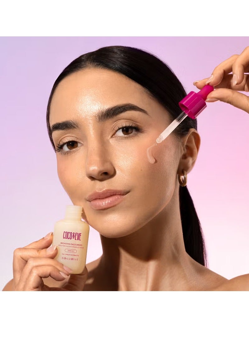 COCO & EVE Bronzing Face Drops Dark Tan 30ml - Image 4