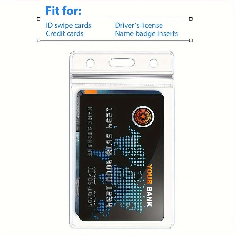 50 Vertical Card Holders Transparent Badge ID Holders for Exhibition Certification Tags - Image 5