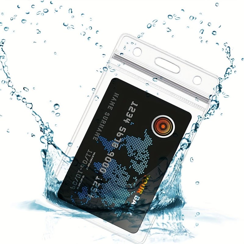 50 Vertical Card Holders Transparent Badge ID Holders for Exhibition Certification Tags - Image 4