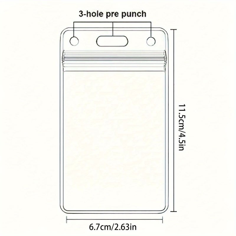50 Vertical Card Holders Transparent Badge ID Holders for Exhibition Certification Tags - Image 3