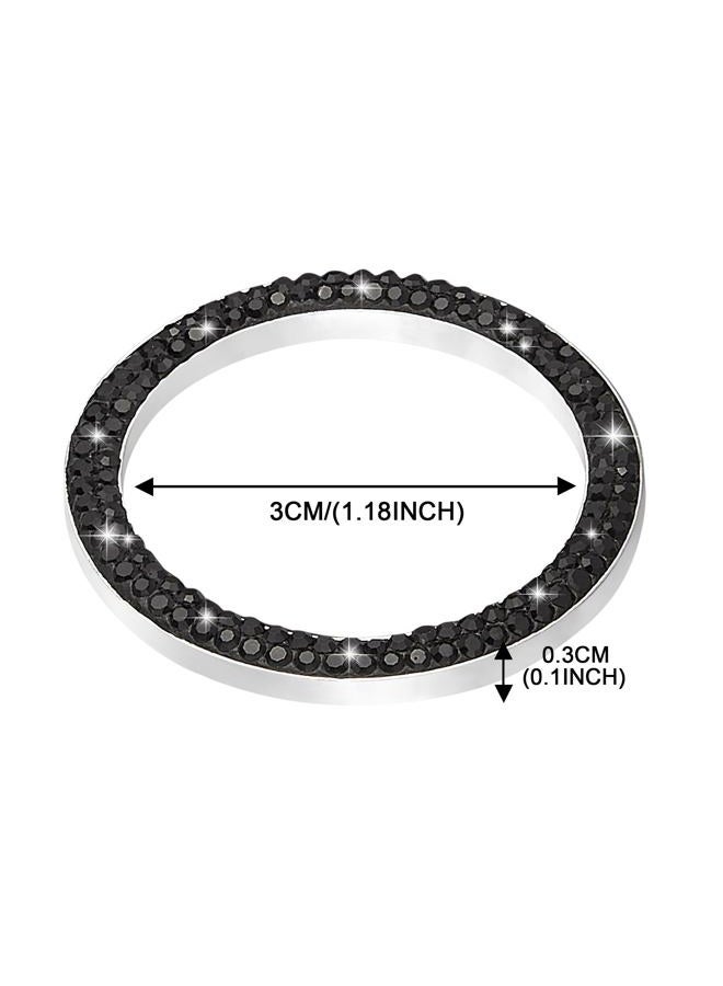 WINKA Car Engines Start Stop Accessories for Car Interior Decoration Black 2pcs Rhinestone Sticker - Image 2