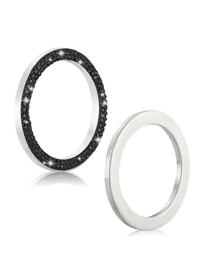 WINKA Car Engines Start Stop Accessories for Car Interior Decoration Black 2pcs Rhinestone Sticker - Image 3